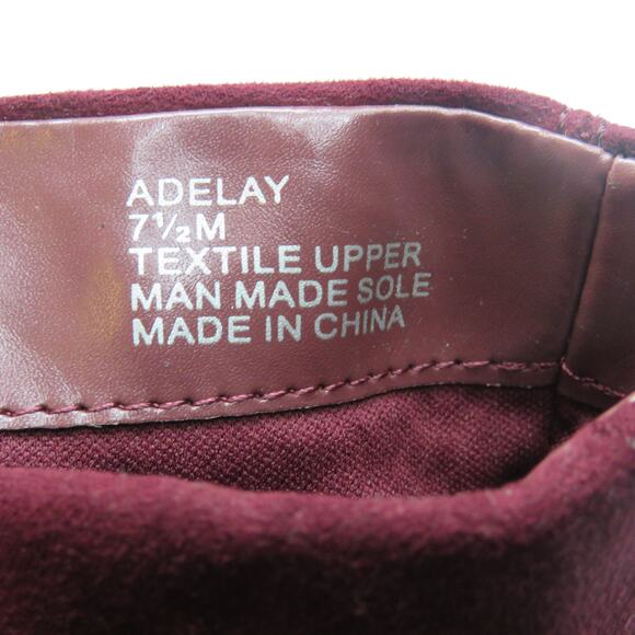 Style & Co. Adelay Faux Suede Mid-Calf Booties Burgundy Maroon Size 7.5 - Picture 6 of 6